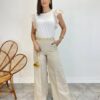 Blusa Feminina Juliana Off White Detalhe em Laise - Fernanda Ramos Store