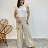 Blusa Feminina Juliana Off White Detalhe em Laise - Fernanda Ramos Store