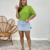 Blusa Feminina Manga Curta Modal Ariane Verde - Fernanda Ramos Store