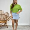 Blusa Feminina Manga Curta Modal Ariane Verde - Fernanda Ramos Store