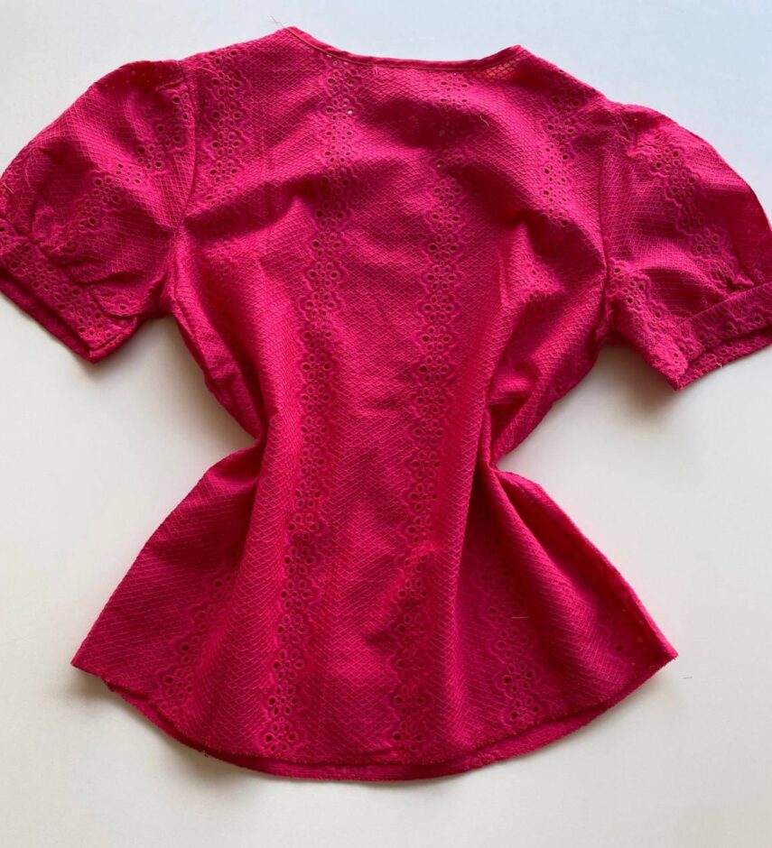 Blusa Feminina Manga Curta Valentina de Laise Pink - Fernanda Ramos Store
