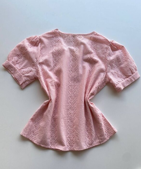 Blusa Feminina Manga Curta Valentina de Laise Rosa - Fernanda Ramos Store