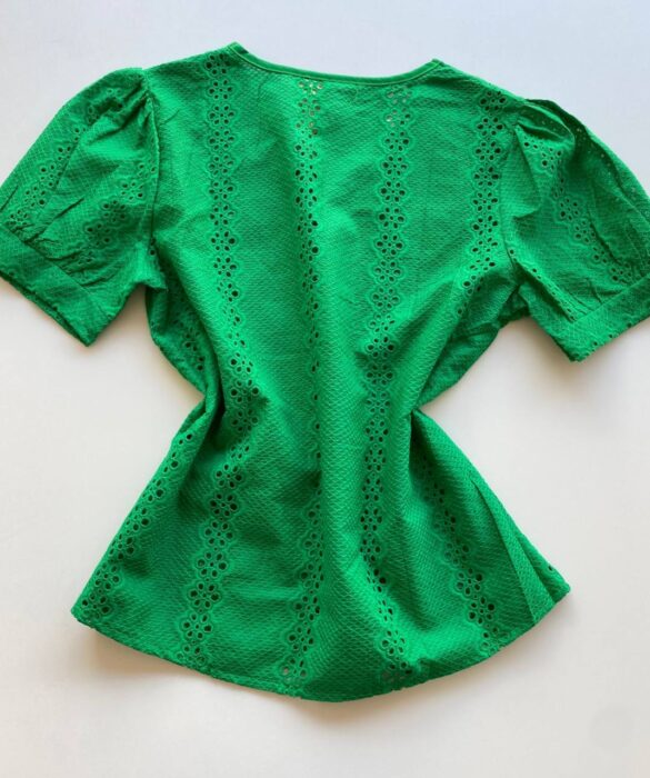 Blusa Feminina Manga Curta Valentina de Laise Verde - Fernanda Ramos Store