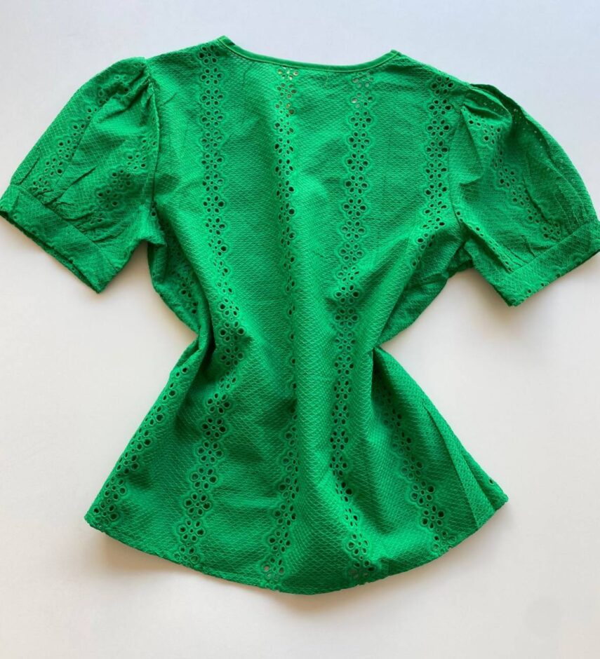 Blusa Feminina Manga Curta Valentina de Laise Verde - Fernanda Ramos Store