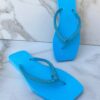 Chinelo Diamond Azul com Detalhe em Strass - Fernanda Ramos Store