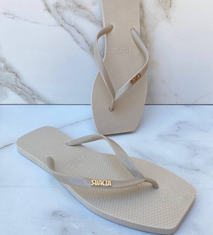 Chinelo Marfim com Correia Fina - Fernanda Ramos Store