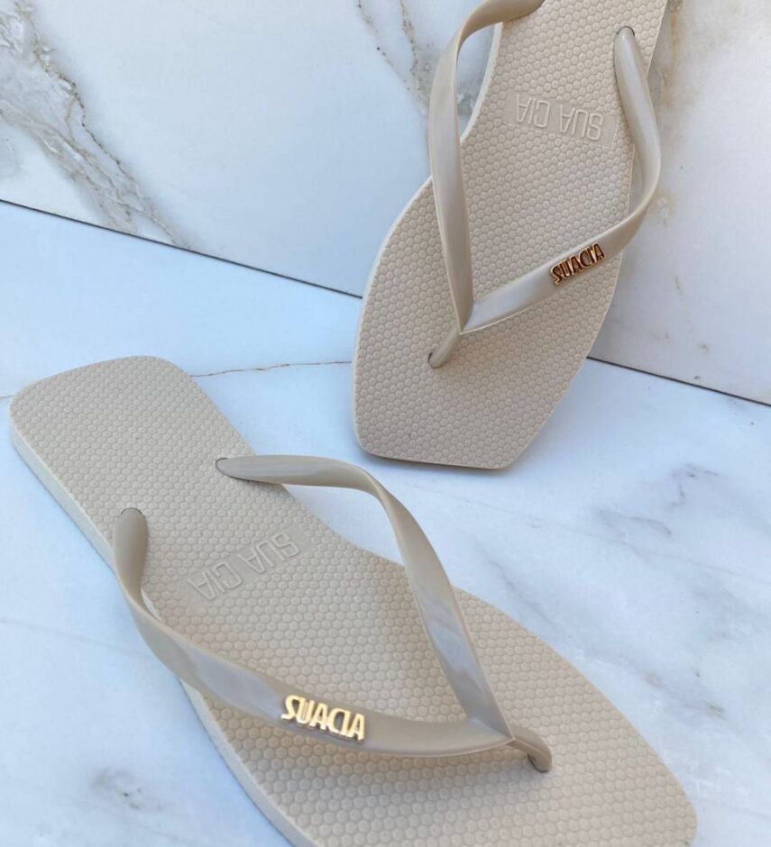 Chinelo Marfim com Correia Fina - Fernanda Ramos Store