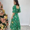 Conjunto Feminino Elo Bordado Cropped sem Bojo e Saia Midi Verde - Fernanda Ramos Store