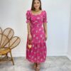 Conjunto Feminino Eloá Bordado Cropped sem Bojo e Saia Midi Pink - Fernanda Ramos Store