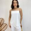 Conjunto Feminino Fernanda Bata Assimétrica e Calça Pantalona Branco - Fernanda Ramos Store