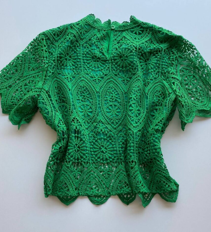 Cropped Feminino Alongado Manuela sem Bojo Guipir Verde - Fernanda Ramos Store