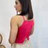 Cropped Feminino Ana Júlia sem Bojo com Alça Fina Pink - Fernanda Ramos Store