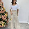 Cropped Feminino de Laise com Bojo e Amarração Atrás Branco - Fernanda Ramos Store