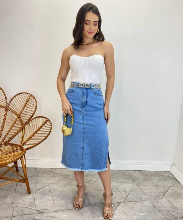 Cropped Feminino Modal Bianca Tomara que Caia Branco - Fernanda Ramos Store