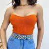 Cropped Feminino Modal Bianca Tomara que Caia Laranja - Fernanda Ramos Store