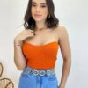 Cropped Feminino Modal Bianca Tomara que Caia Laranja - Fernanda Ramos Store