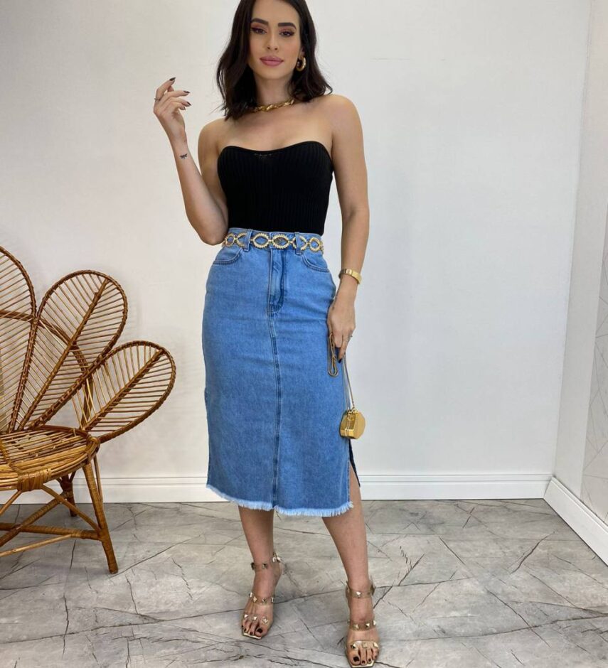 Cropped Feminino Modal Bianca Tomara que Caia Preto - Fernanda Ramos Store