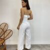 Macacão Longo Feminino Tomara que Caia com Bojo Branco - Fernanda Ramos Store