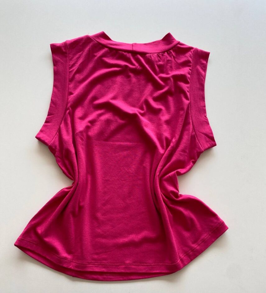 Regata Feminina Katharine de Malha sem Bojo Pink - Fernanda Ramos Store
