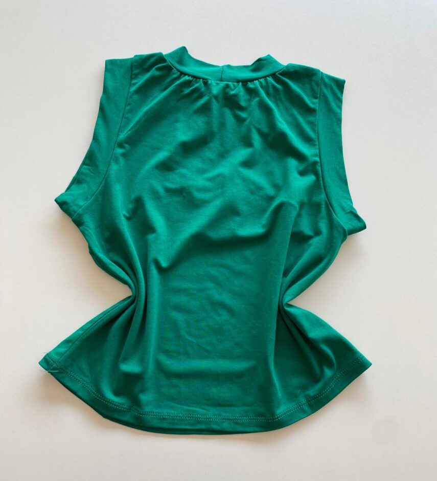 Regata Feminina Katharine de Malha sem Bojo Verde Bandeira - Fernanda Ramos Store