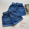 Short Feminino Clochard com Amarração Jeans 094587 - Fernanda Ramos Store