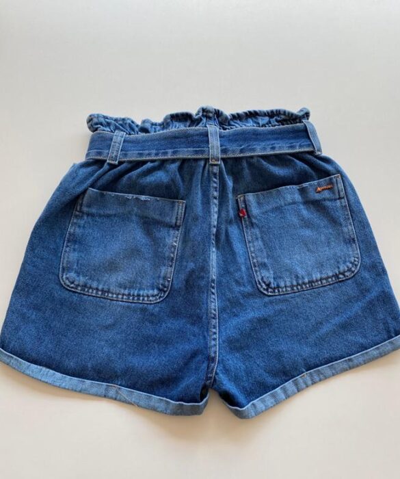 Short Feminino Clochard com Amarração Jeans 094587 - Fernanda Ramos Store