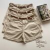 Short Feminino com Cinto Sarja 094312 Bege - Fernanda Ramos Store