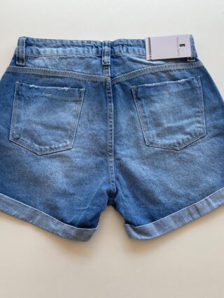 Short Jeans Feminino com Detalhe em Destroyed 53374 - Fernanda Ramos Store