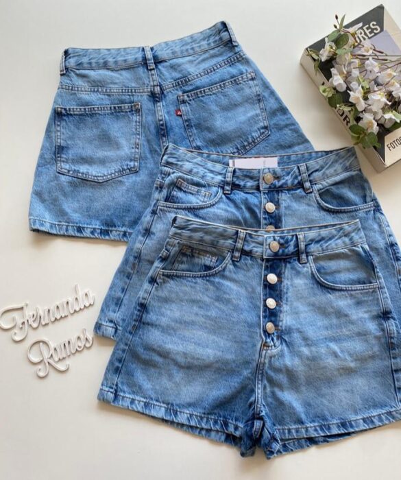 Short Jeans Feminino Rafaela com Botões 094726 - Fernanda Ramos Store