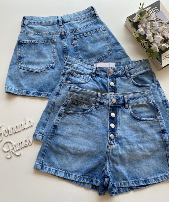 Short Jeans Feminino Rafaela com Botões 094726 - Fernanda Ramos Store