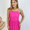 Vestido Longo Catarina sem Bojo com Alça Regulável Pink - Fernanda Ramos Store