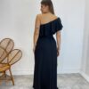 Vestido Longo Fernanda Nula Manga sem Bojo Preto com Amarração - Fernanda Ramos Store