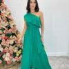 Vestido Longo Fernanda Nula Manga sem Bojo Verde com Amarração - Fernanda Ramos Store