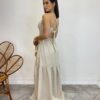 Vestido Longo Heloisa com Fenda Lateral e Bojo Cru - Fernanda Ramos Store