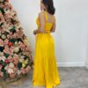 Vestido Longo Raquel com Alça Regulável e Bojo Amarelo - Fernanda Ramos Store