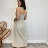 Vestido Midi Ana Júlia de Linho com Amarração Atrás Cru - Fernanda Ramos Store