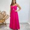 Vestido Midi Isabella com Bojo e Alça Regulável Pink - Fernanda Ramos Store