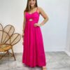 Vestido Midi Isabella com Bojo e Alça Regulável Pink - Fernanda Ramos Store