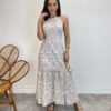 Vestido Midi Isabella de Laise Off White sem Bojo Bordado - Fernanda Ramos Store