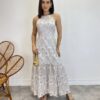 Vestido Midi Isabella de Laise Off White sem Bojo Bordado - Fernanda Ramos Store