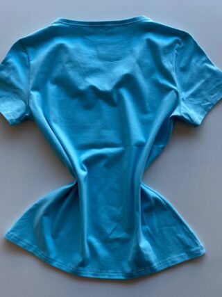 Blusa Feminina Baby Look Malwee Azul Bebê - Fernanda Ramos Store