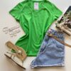 Blusa Feminina Baby Look Malwee Verde - Fernanda Ramos Store