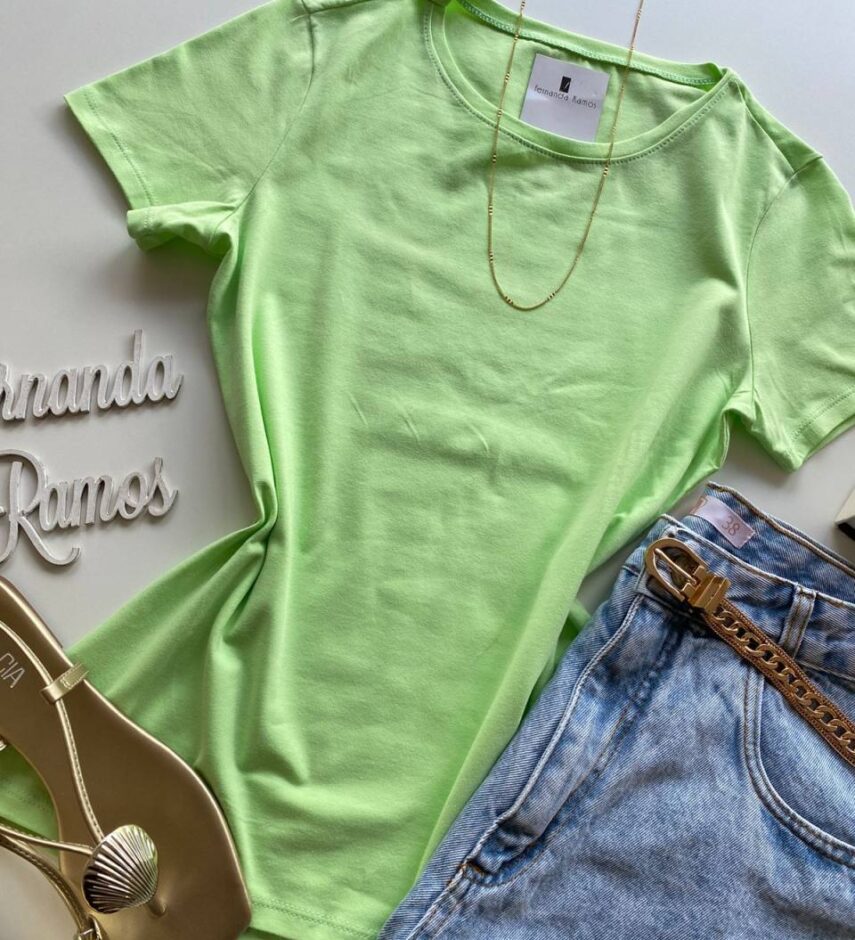 Blusa Feminina Manga Curta Malwee Verde - Fernanda Ramos Store