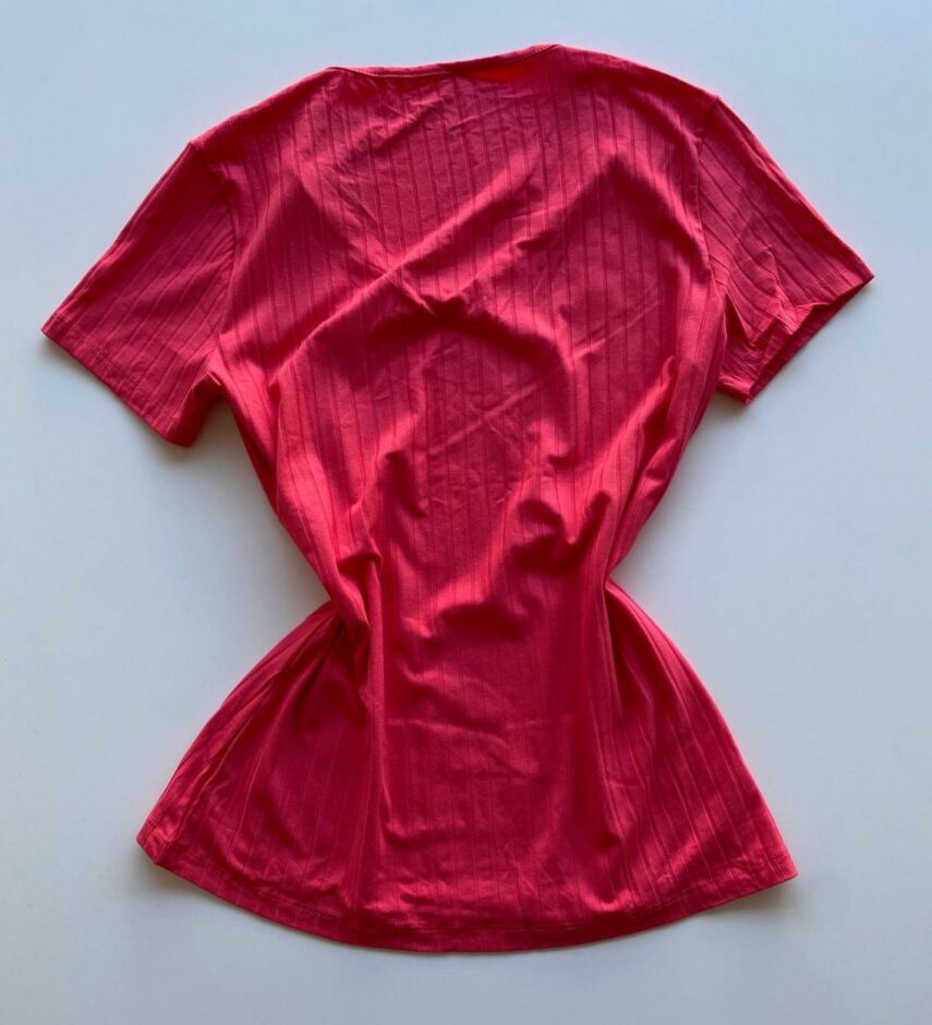 Blusa Manga Curta Feminina Canelada Malwee Rosa - Fernanda Ramos Store