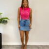 Body Feminino com Bojo e Aplicações Pink - Fernanda Ramos Store