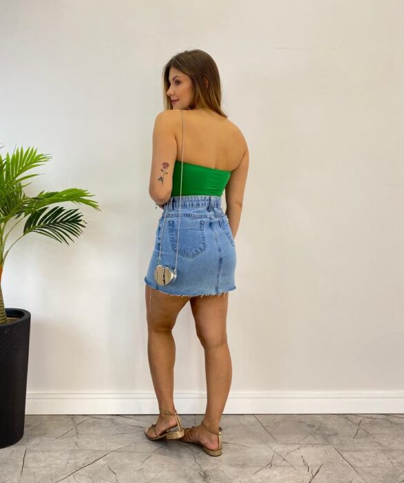 Body Feminino Tomara que Caia com Bojo sem Fecho Verde - Fernanda Ramos Store