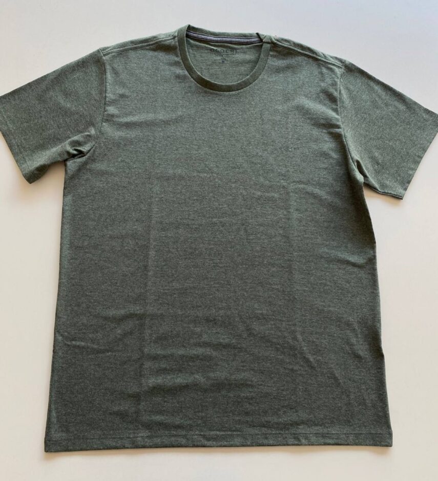 Camiseta Masculina Essencial Slim Verde Mescla 0030 - Fernanda Ramos Store
