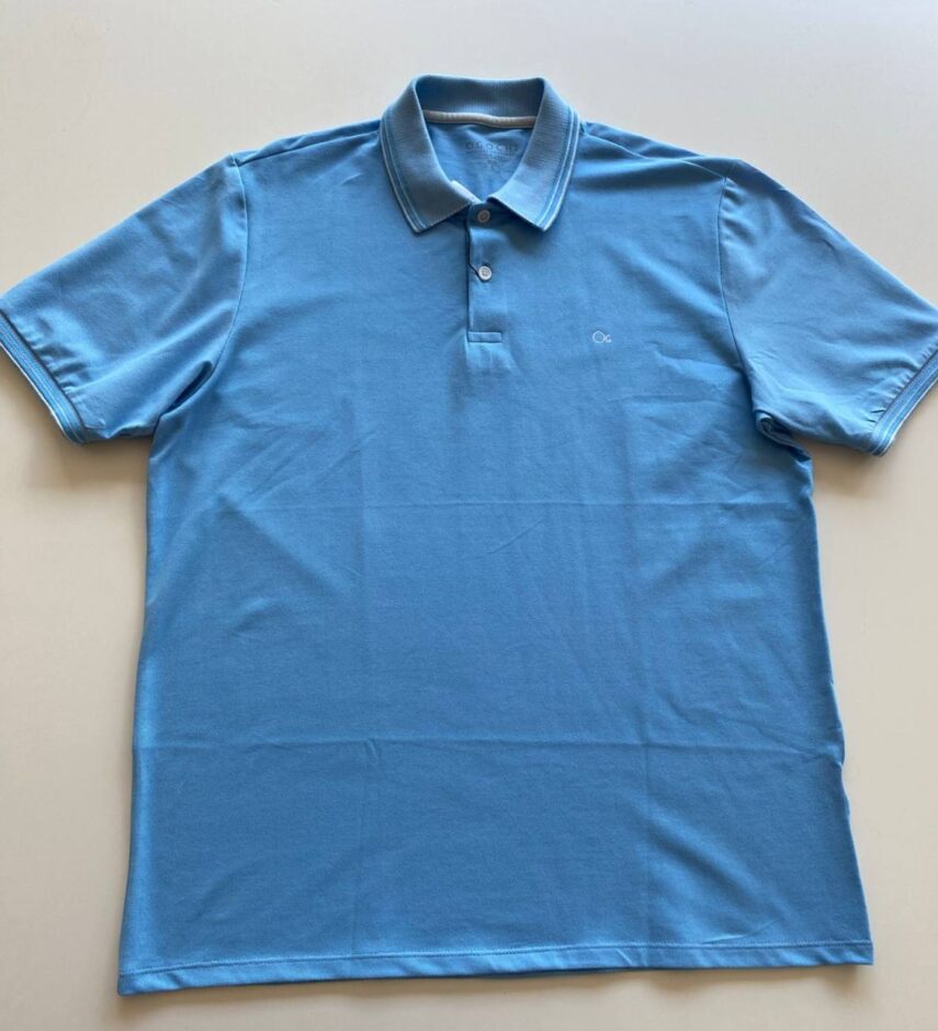 Camiseta Polo Masculina Slim Ogochi Azul 0089 - Fernanda Ramos Store