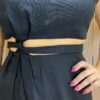 Conjunto Feminino Cropped sem Bojo e Saia Midi com Fenda Preto - Fernanda Ramos Store