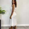 Conjunto Feminino Liz Regata e Saia Midi Branco com Amarração - Fernanda Ramos Store